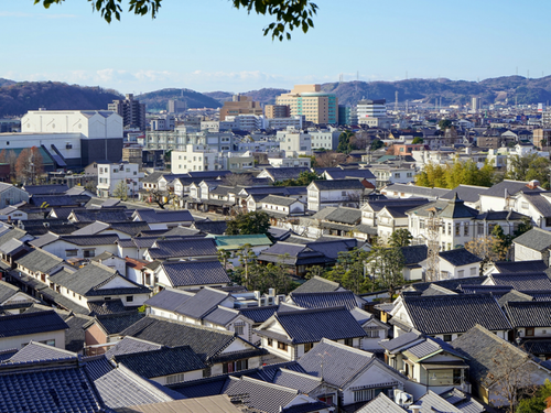 観光地ではない倉敷市の町並み