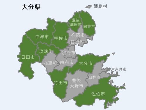 相談会参加市町村のマップ