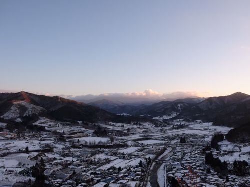 花巻市の冬の風景。日本海ほどじゃないけど、しっかり積もります。