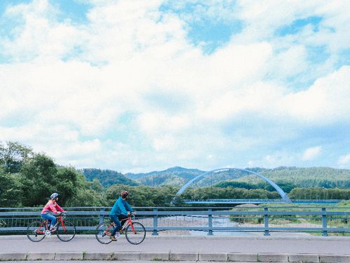 町内巡りツアーでは自転車を使ってご案内します！