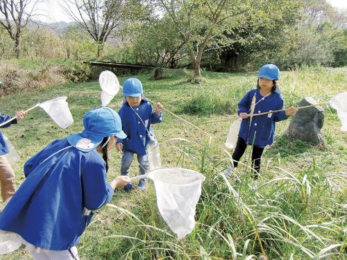 自然のなかではチームワークも重要！自分たちで役割を決めます
