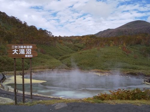 町内にある温泉の湧き出る沼「大湯沼」