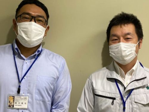 活動をサポートする、まちづくり推進課青木さん（左）とと井苅さん（右）