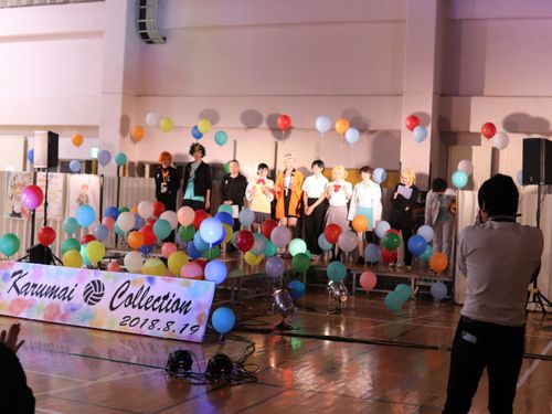 町が独自に実施した人気漫画ハイキューイベントの様子
