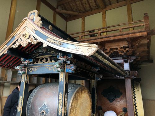 当日見られる松尾寺北の曳山。代々受け継がれてきたもので、貫禄があります。