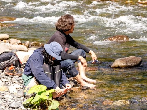 気持ちいい、河原で個人ミーティング