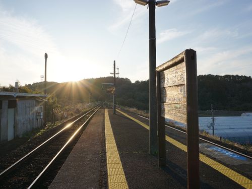 浮鞭駅のサンセット。明日はどんな旅になるかな？