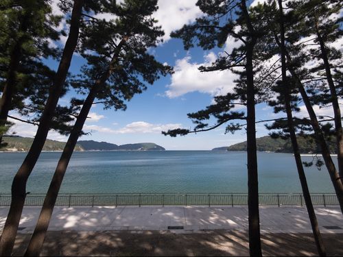 根浜海岸からの眺め。SUP体験や、近くのキャンプ場でキャンプやBBQが楽しめます！